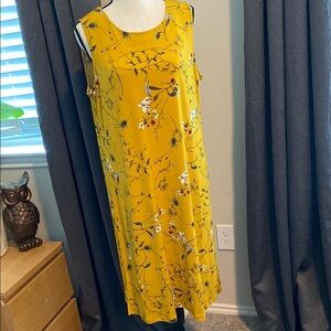 Jules & Leopold Gold Sundress Sleeveless Scoop Neck Midi